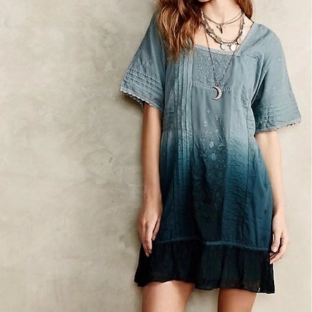 Anthro Dip Dye Dress